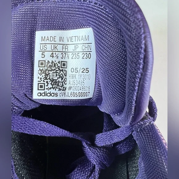 🆕Adidas VL Court 3.0 in the colors Aurora Plum/Zero Metalic/Pink Gum - Size:US 5 - Picture 15 of 17